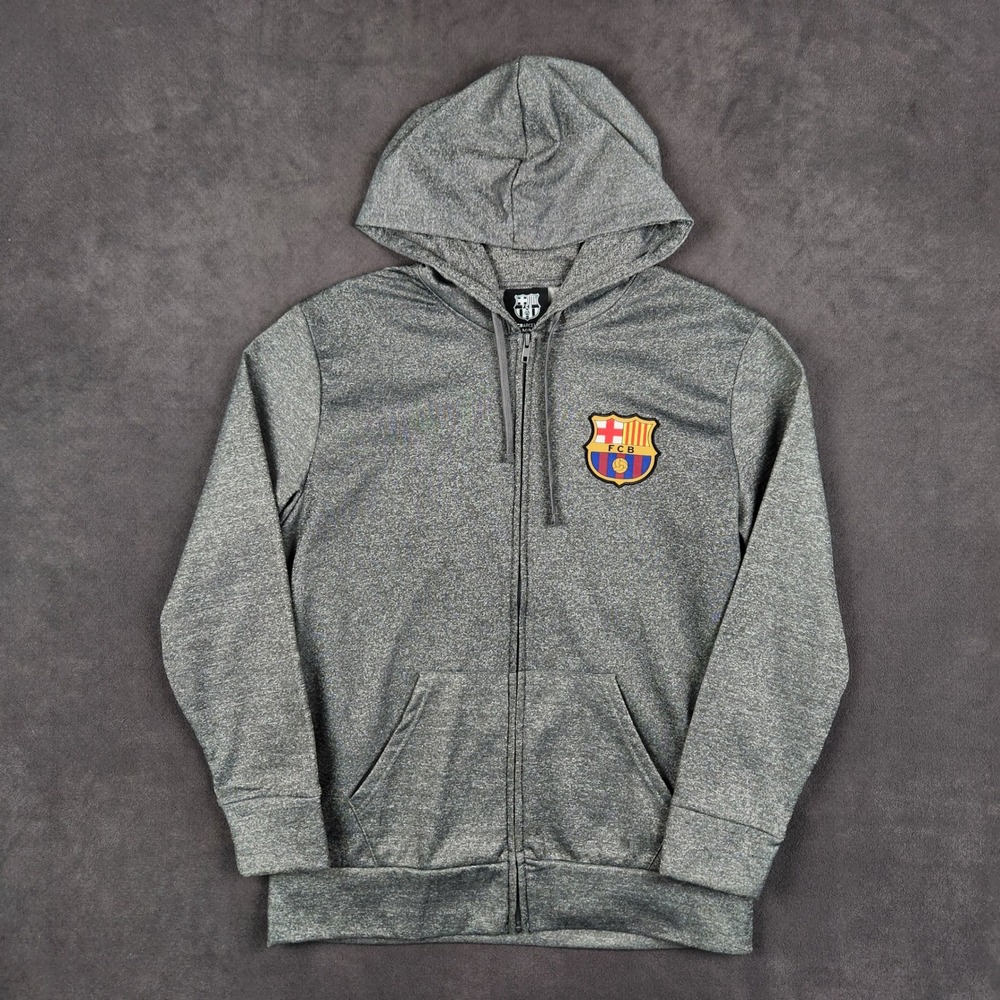 FC Barcelona Hoodie Men Medium Full Zip Soccer Futbol Club Barcelona FCB La Liga